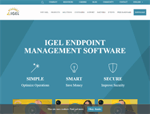 Tablet Screenshot of igel.com